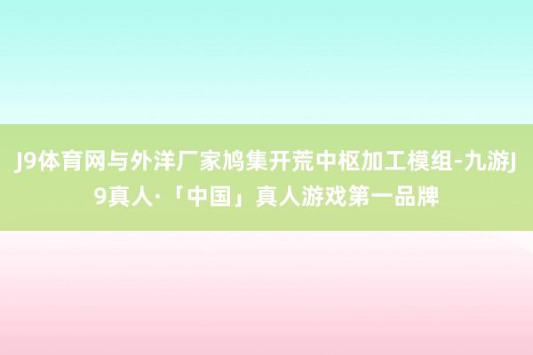 J9体育网与外洋厂家鸠集开荒中枢加工模组-九游J9真人·「中国」真人游戏第一品牌