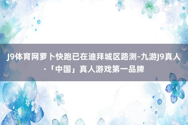 J9体育网萝卜快跑已在迪拜城区路测-九游J9真人·「中国」真人游戏第一品牌