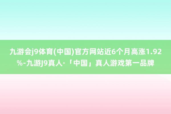 九游会j9体育(中国)官方网站近6个月高涨1.92%-九游J9真人·「中国」真人游戏第一品牌